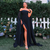 Elegant Boat Neck Off The Shoulder Waist Beach Vacation Long Bohemian Large Swing